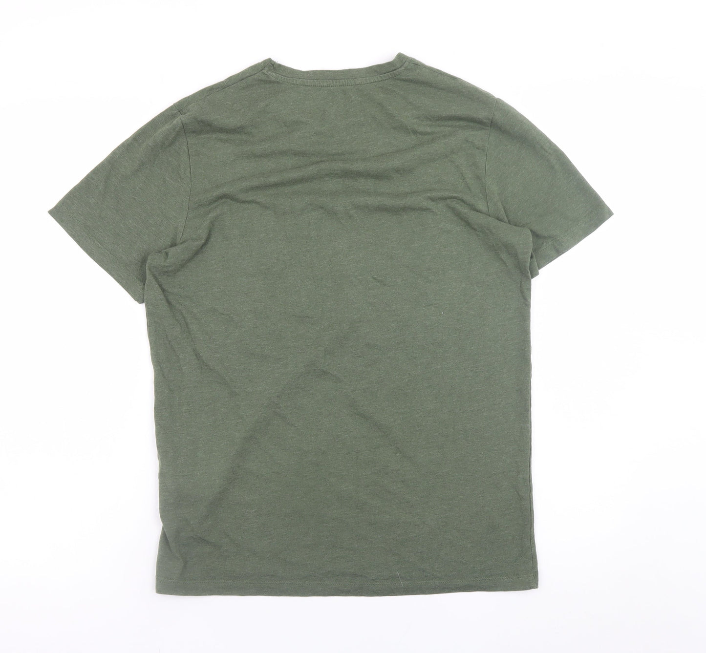 Jack & Jones Men's Green 90s Graphic Crew Neck T-Shirt Size S