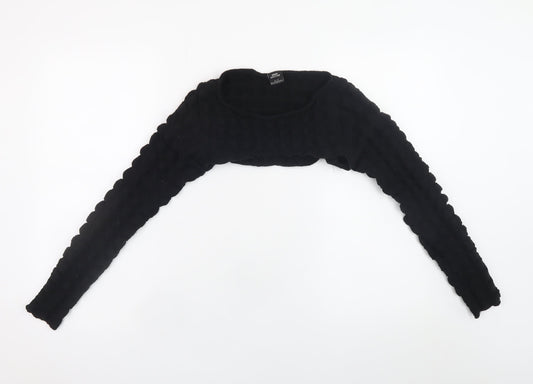 Urban Outfitters Women’s Black Cropped Long Sleeve Top XS