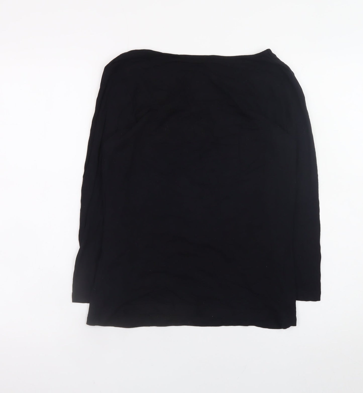 Artigiano Womens Black Size 14 Long Sleeve Viscose Top