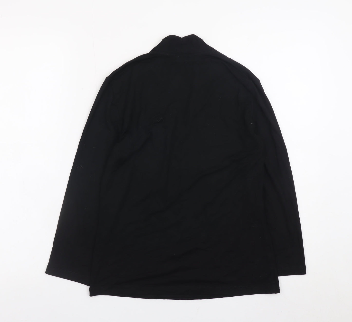 Hobbs Women Black Long Sleeve V-Neck Tunic Top Size S