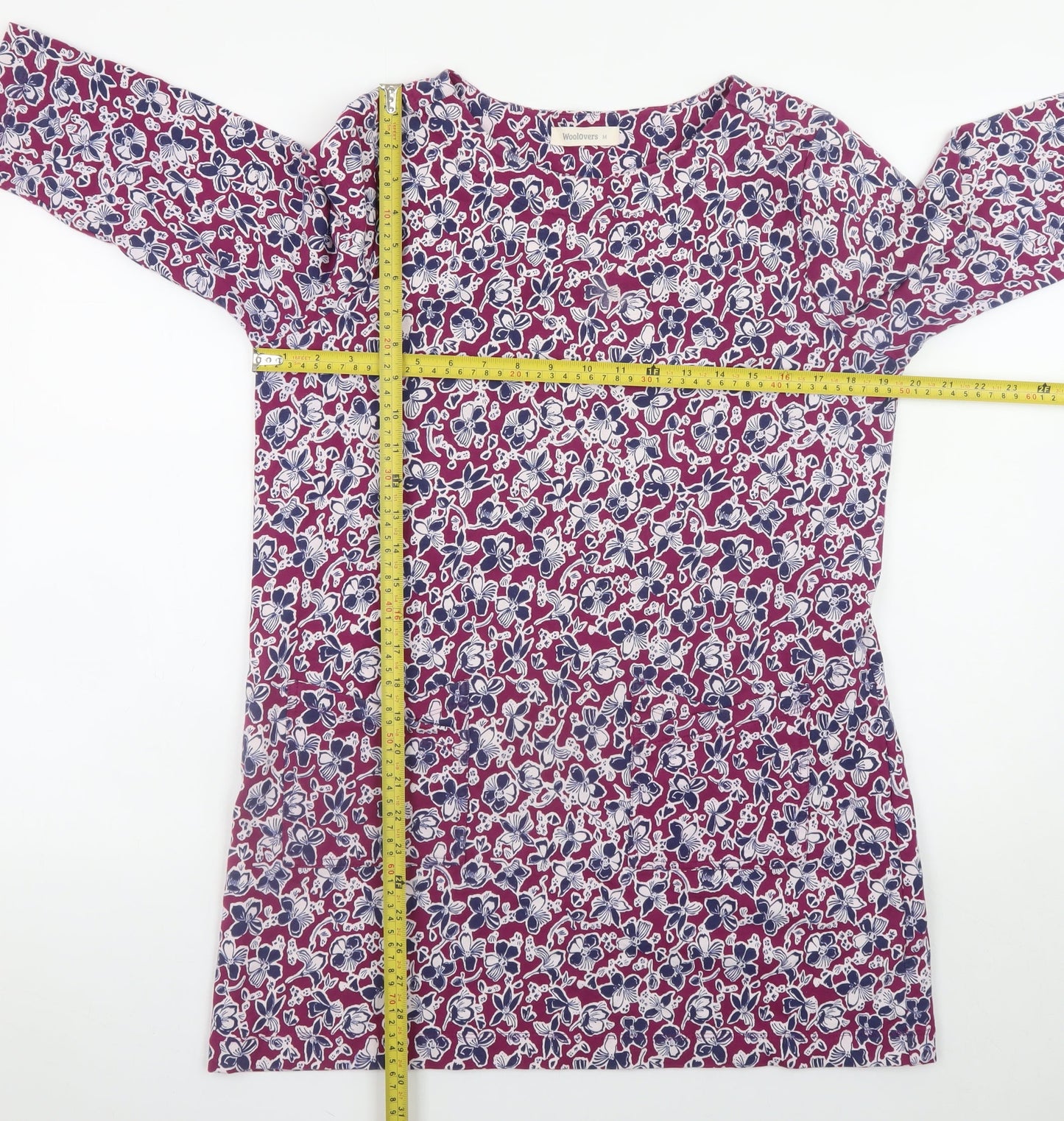 Woolovers Women's Multicoloured Floral Cotton Shift Dress M