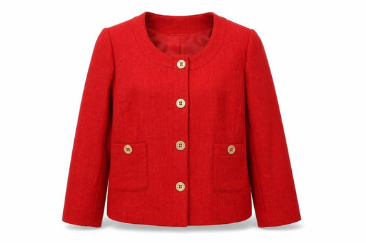 Viyella Women’s Red Petite Blazer Jacket UK 12 Acrylic Blend