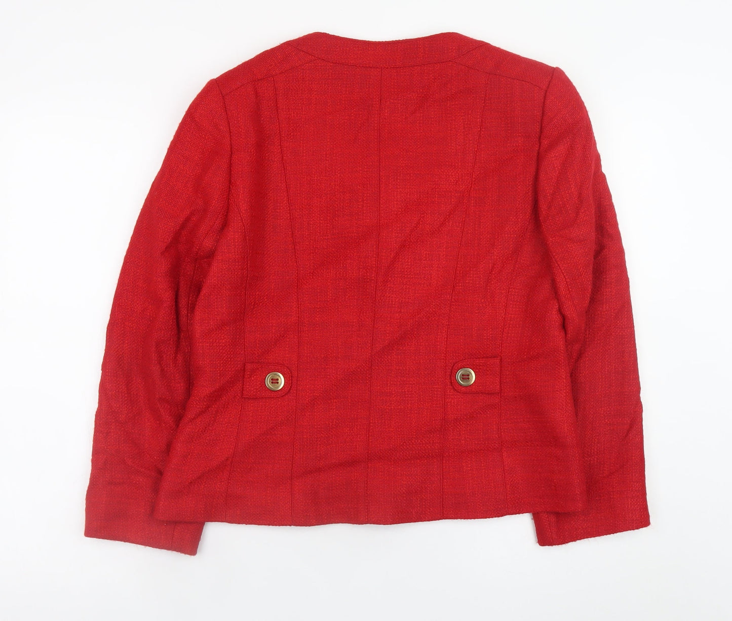 Viyella Women’s Red Petite Blazer Jacket UK 12 Acrylic Blend