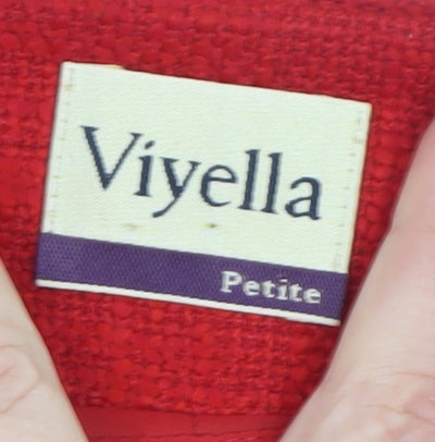 Viyella Women’s Red Petite Blazer Jacket UK 12 Acrylic Blend