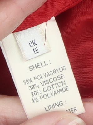 Viyella Women’s Red Petite Blazer Jacket UK 12 Acrylic Blend