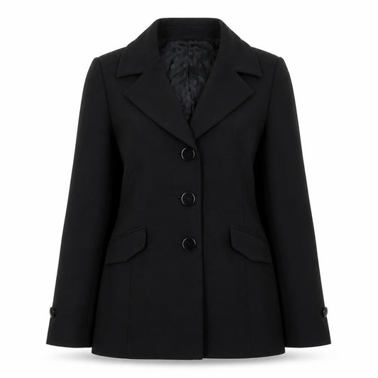 Viyella Womens Black Size 10 Classic Mid-Length Blazer Jacket