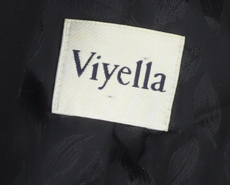 Viyella Womens Black Size 10 Classic Mid-Length Blazer Jacket