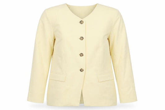 Marks and Spencer Womens Beige Blazer UK 18 Classic Mid-Length Jacket