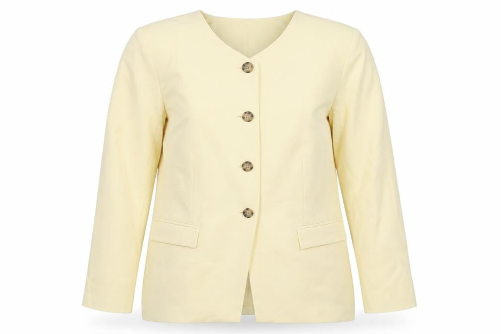 Marks & Spencer Womens Beige Blazer UK 18 Classic Mid-Length Jacket