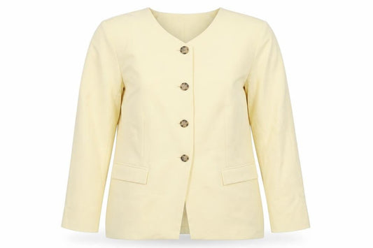 Marks & Spencer Womens Beige Blazer UK 18 Classic Mid-Length Jacket