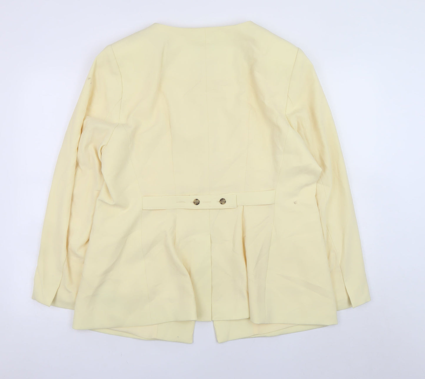 Marks and Spencer Womens Beige Blazer UK 18 Classic Mid-Length Jacket