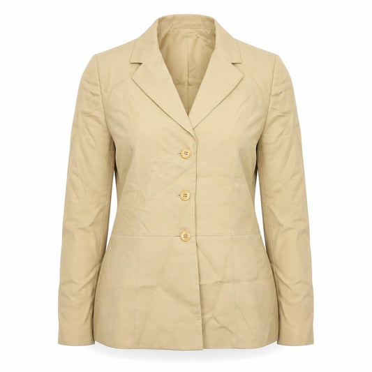 Precis Petite Women’s Beige Size 12 Blazer Jacket Smart Formal Mid-Length