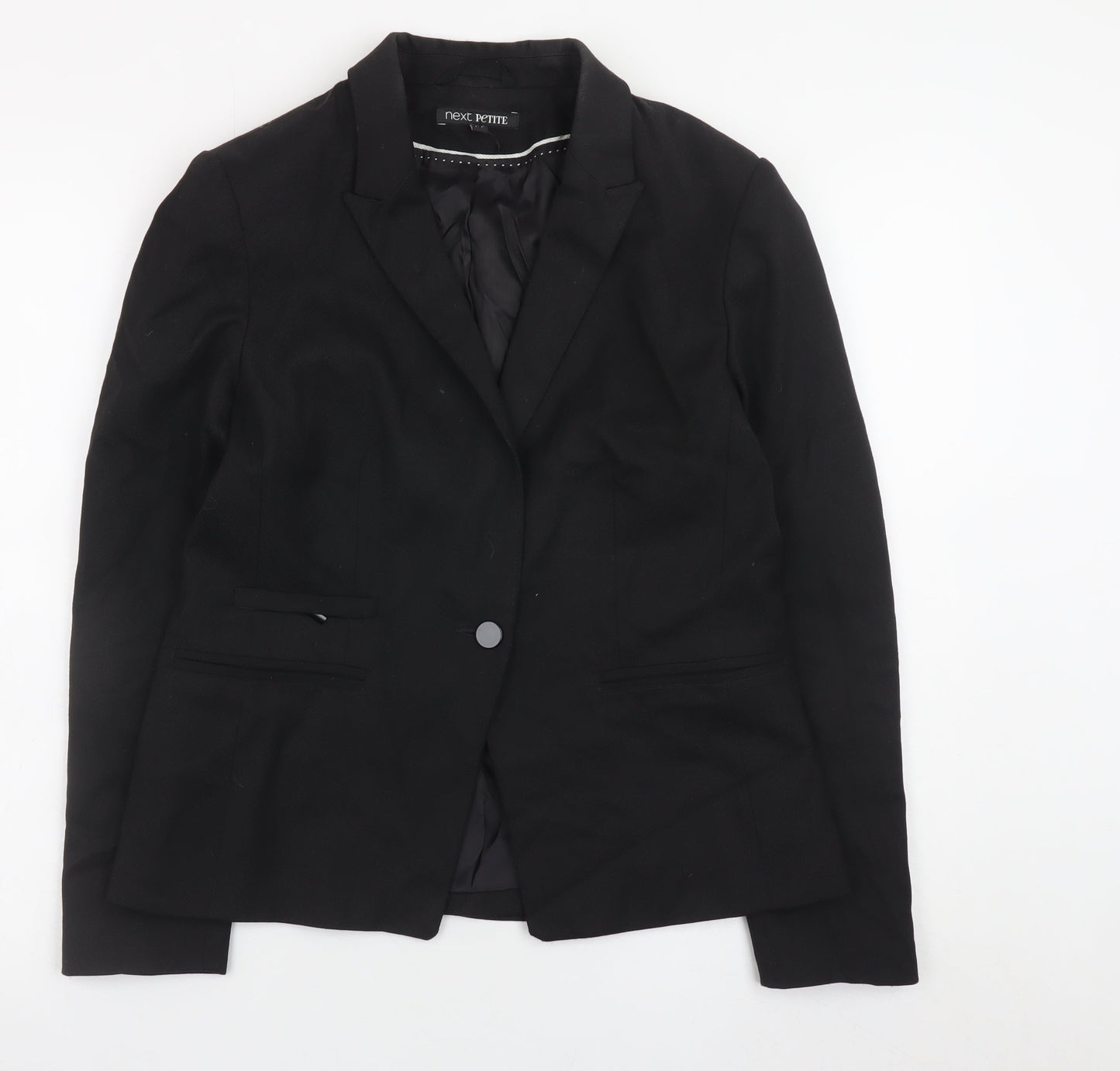 Next Petite Women’s Black Blazer Jacket Size 12 Regular Fit