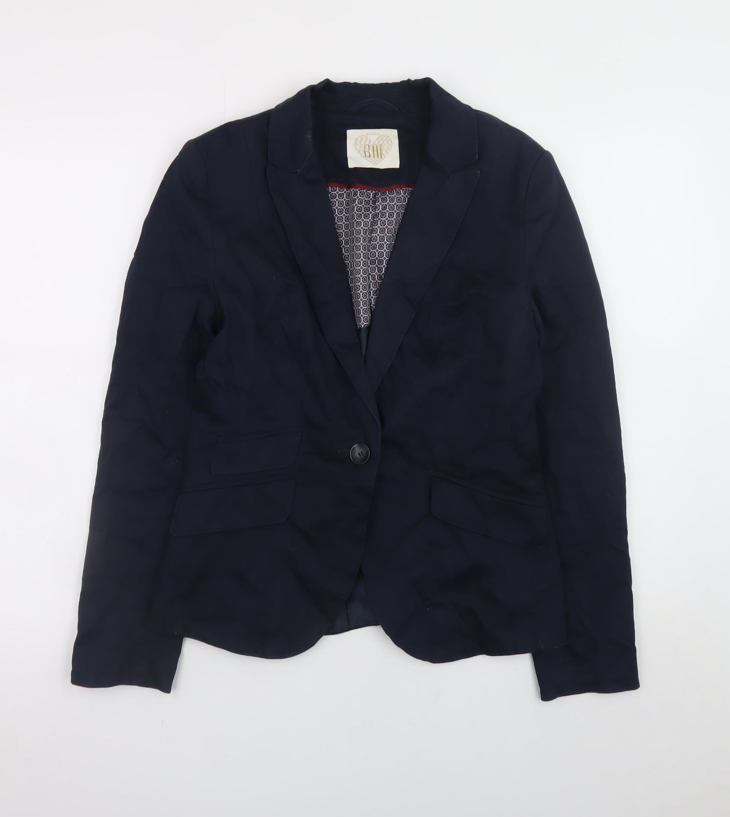 Be A Friend Women's Blue Size 12 Cotton Blazer Jacket