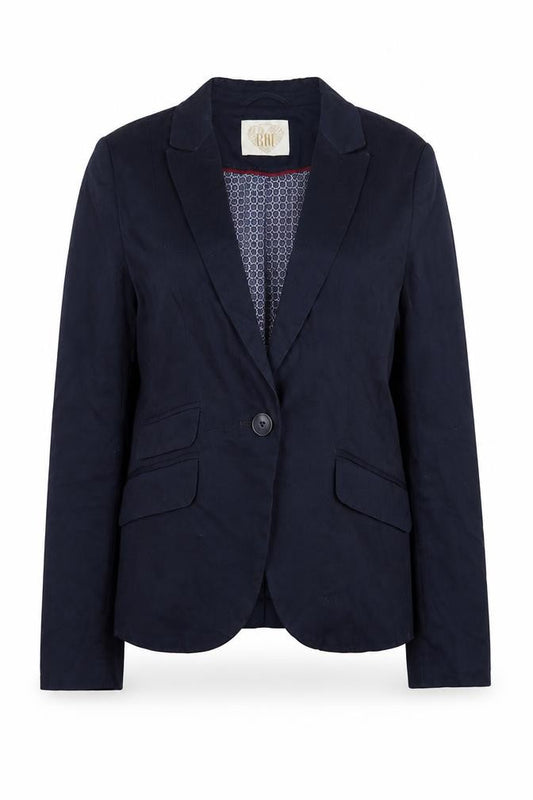 Be A Friend Women's Blue Size 12 Cotton Blazer Jacket