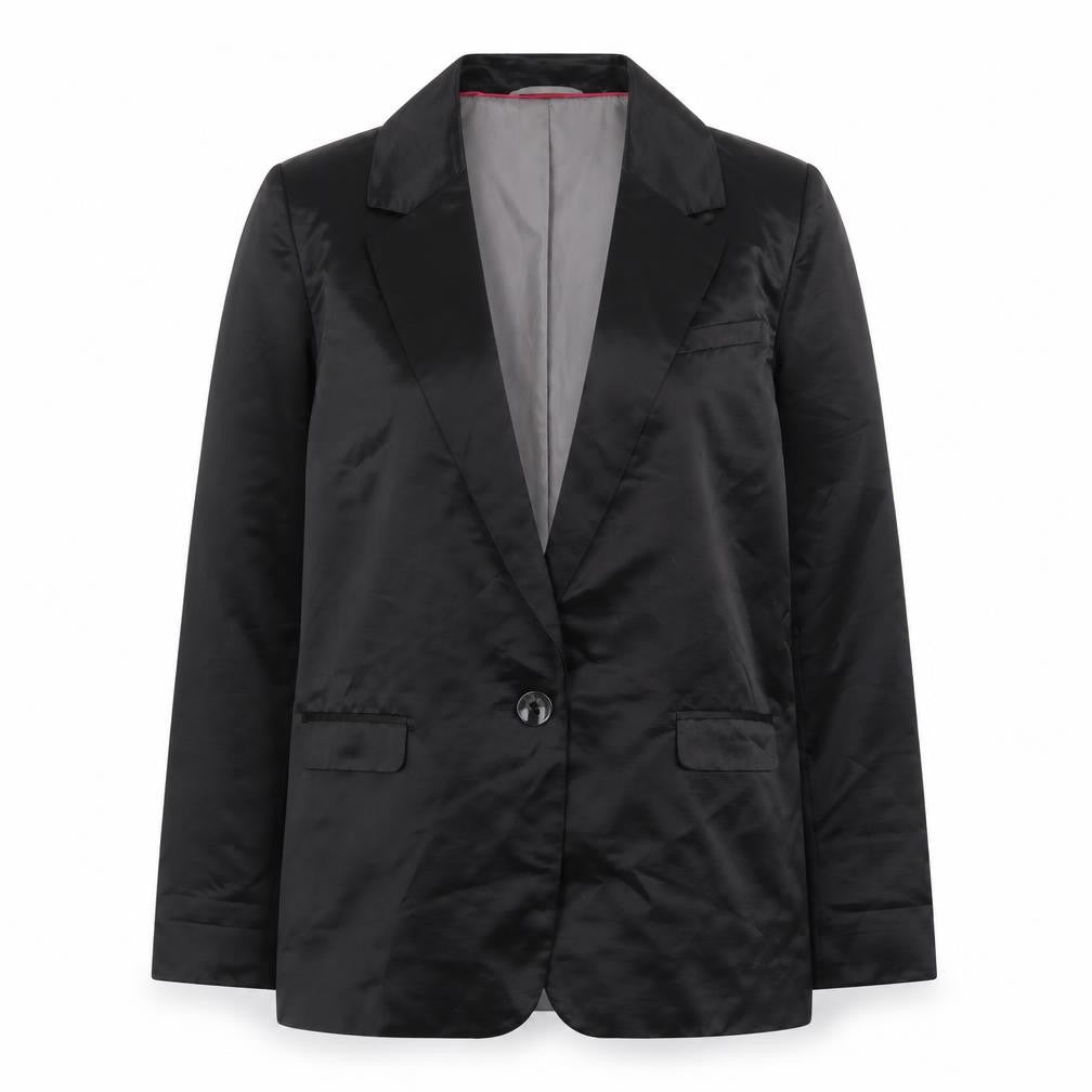 Next Women's Black Polyester Satin Blazer Size 10