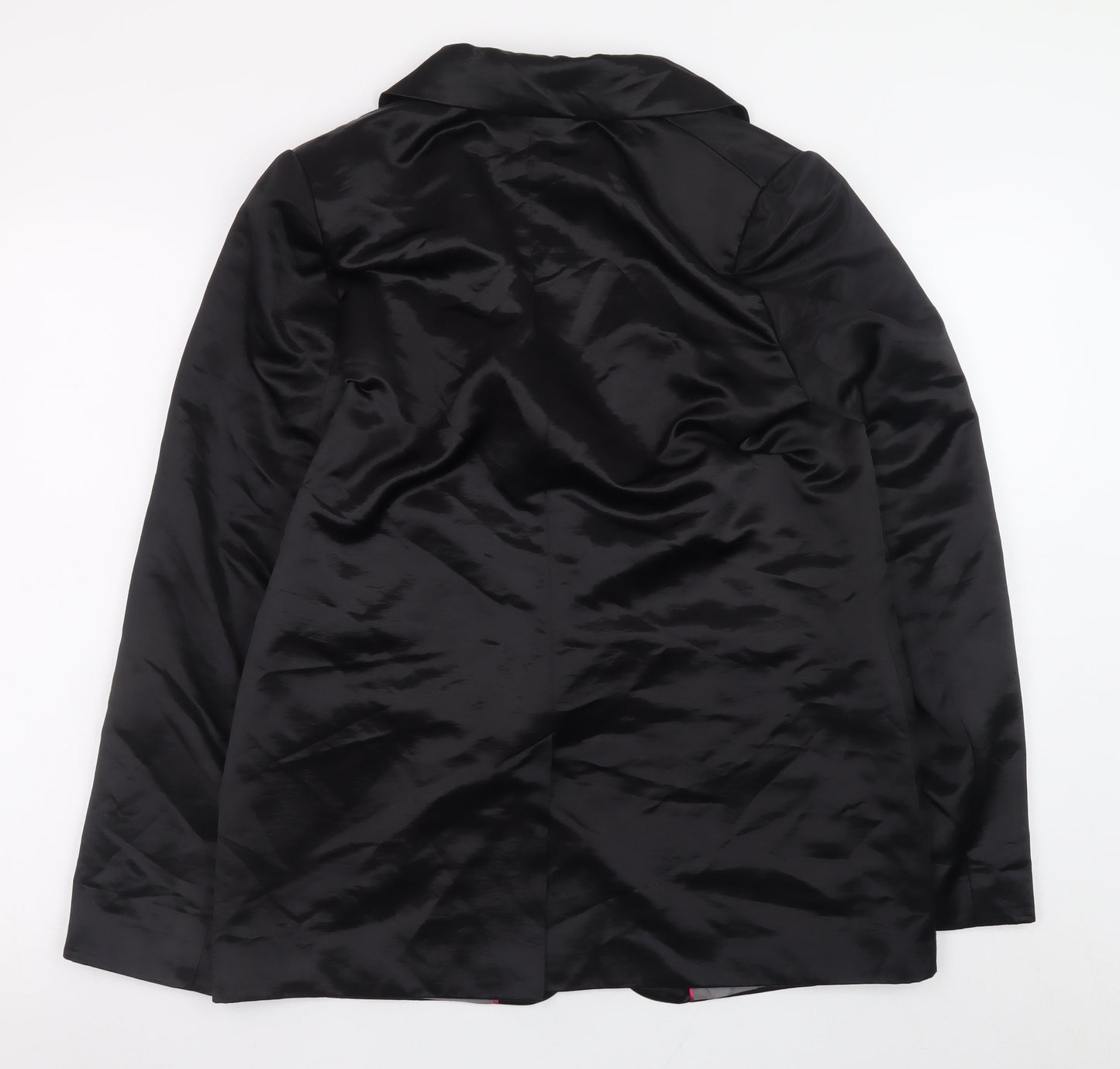 Next Women's Black Polyester Satin Blazer Size 10