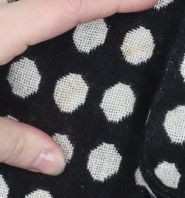 Marks and Spencer Women Black Polka Dot Wool Blend Blazer Size 12