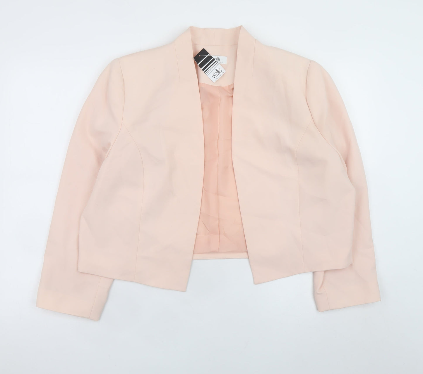 Wallis Women’s Pink Cropped Blazer Jacket UK 20 Formal Lined