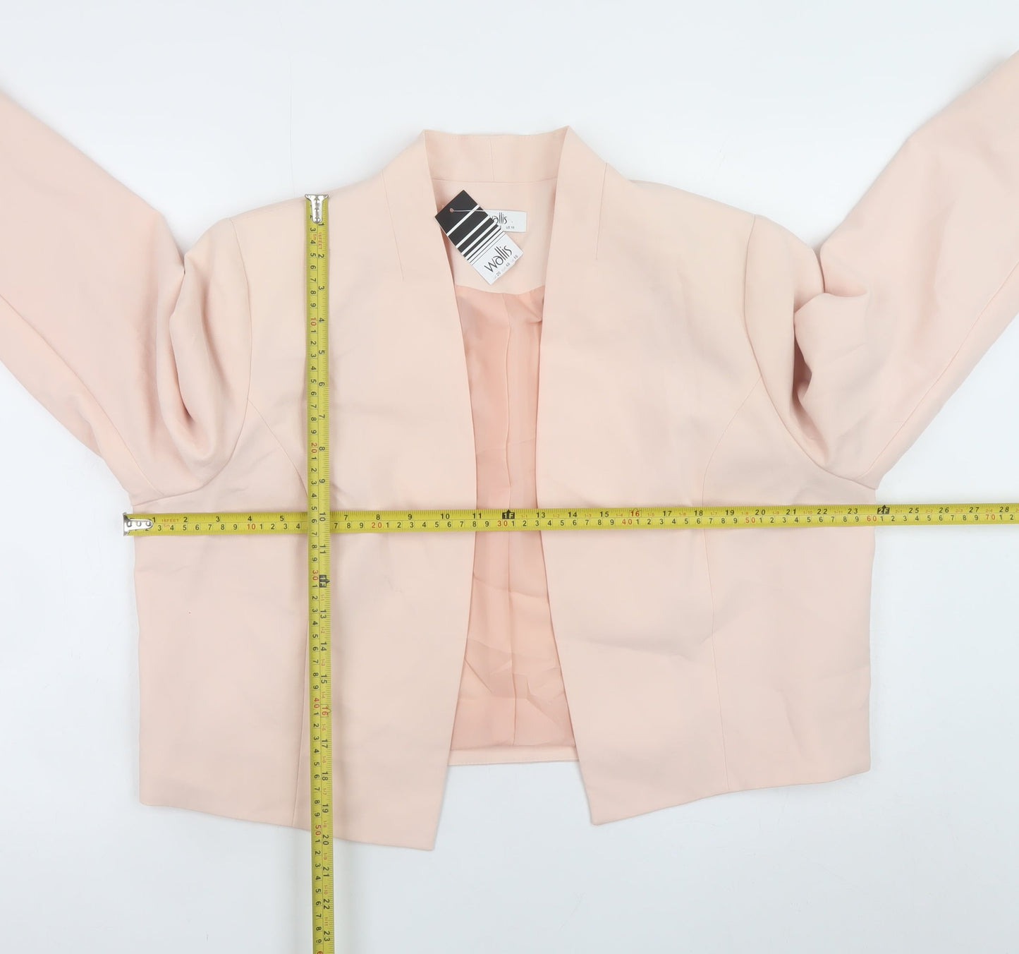 Wallis Women’s Pink Cropped Blazer Jacket UK 20 Formal Lined