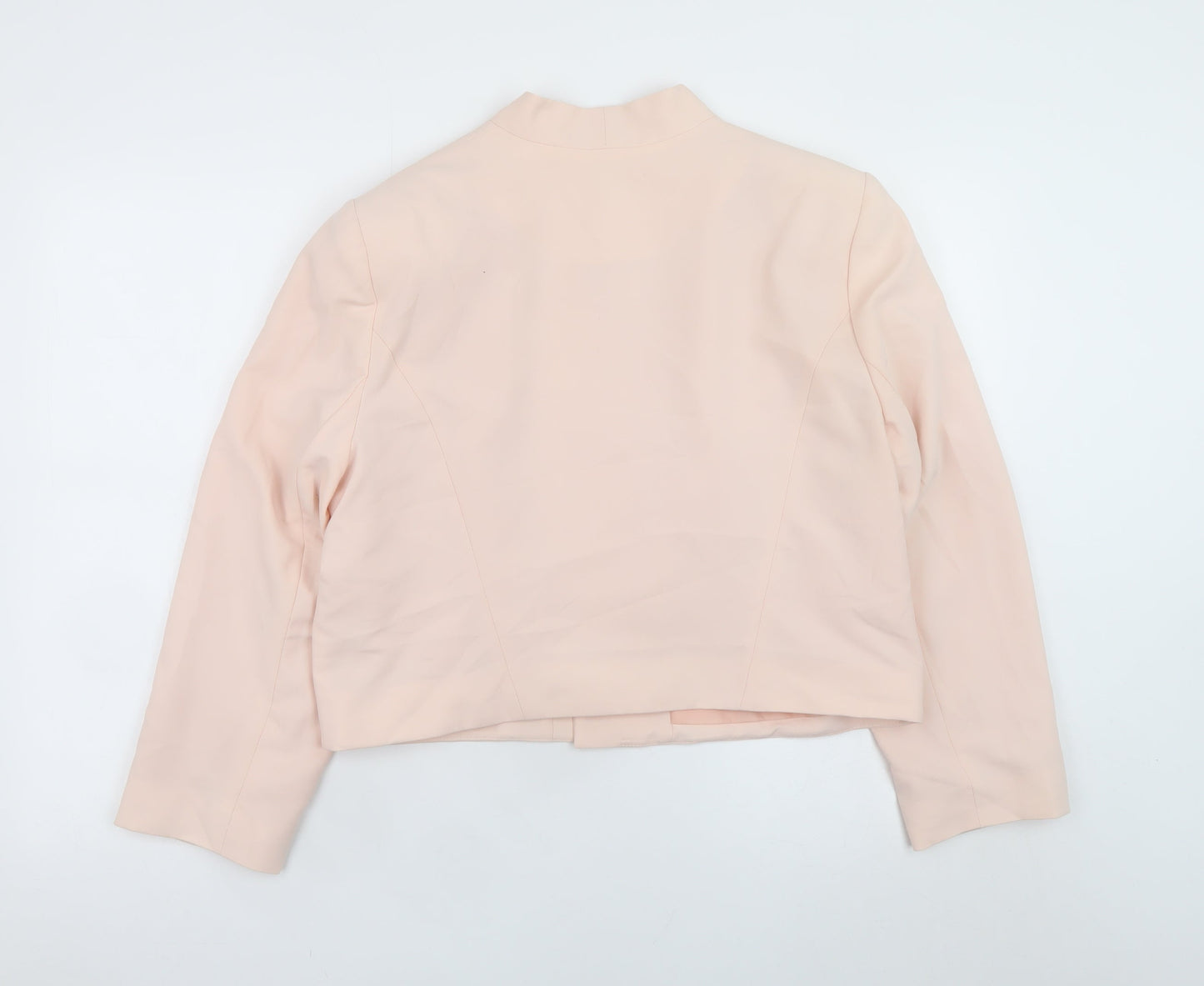 Wallis Women’s Pink Cropped Blazer Jacket UK 20 Formal Lined