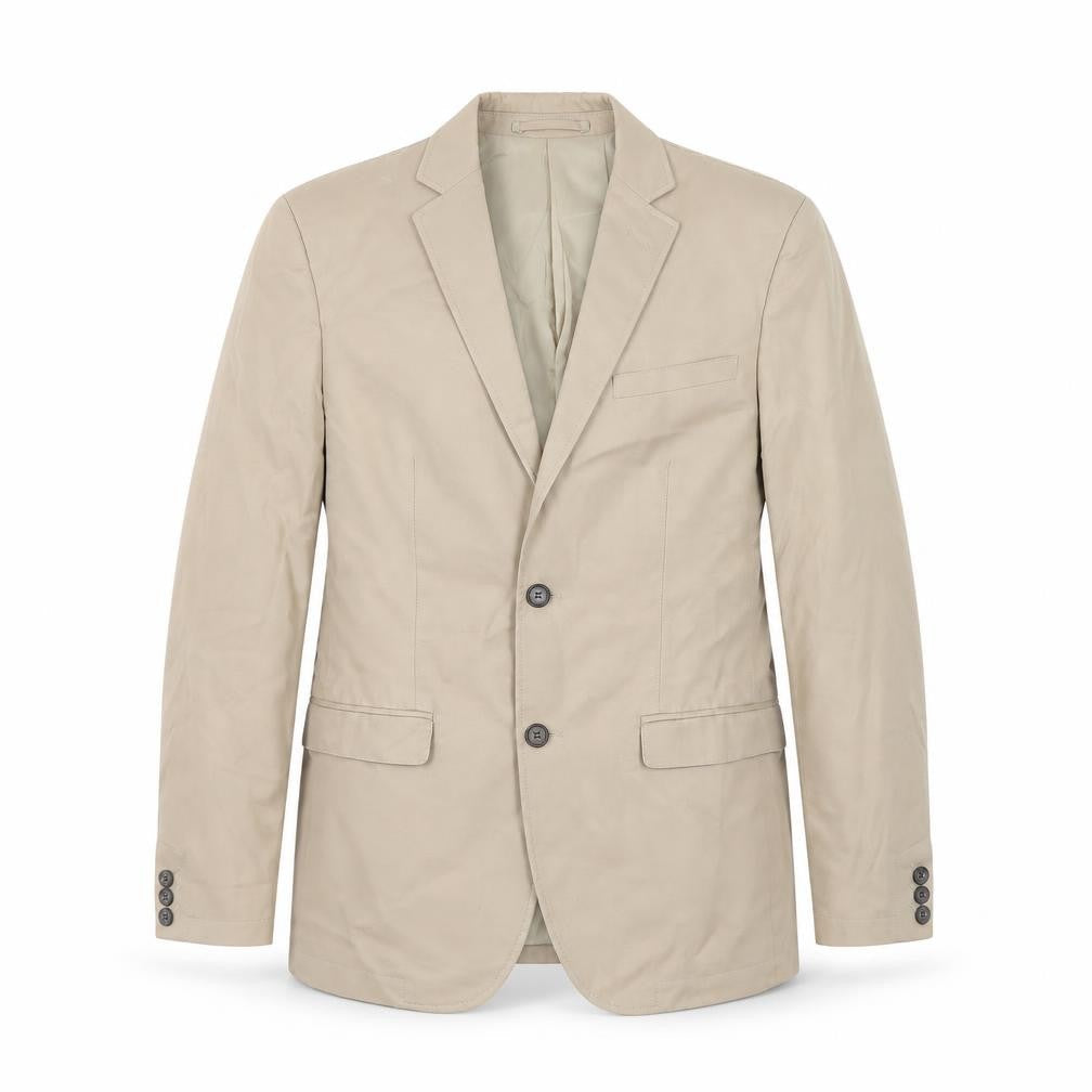 Linea Men's Beige Cotton Twill Blazer Jacket S Regular Fit