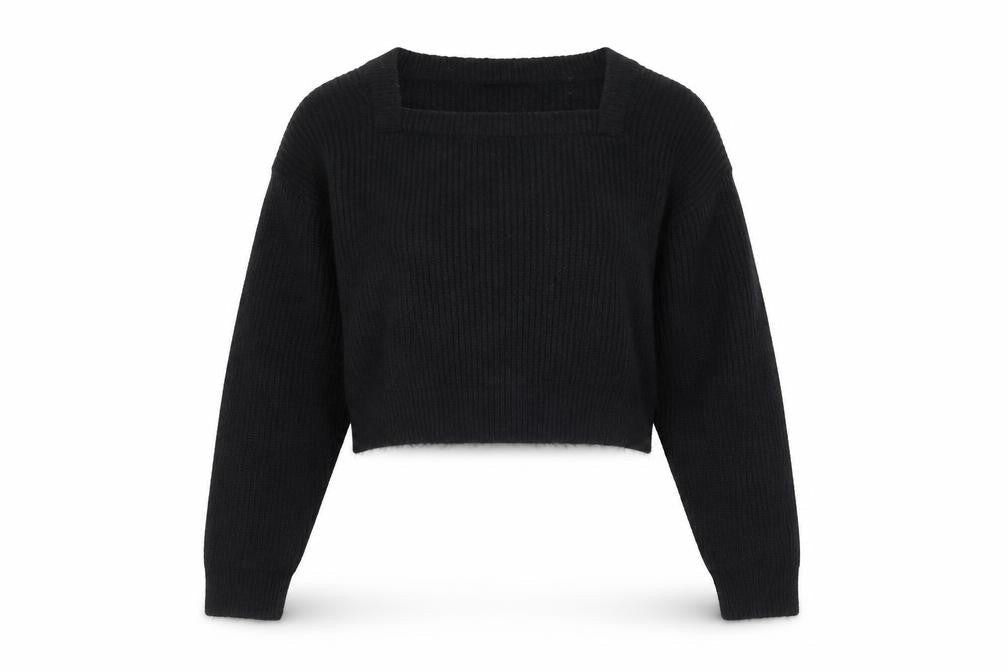 Topshop Women’s Black Knit Pullover Jumper Size S