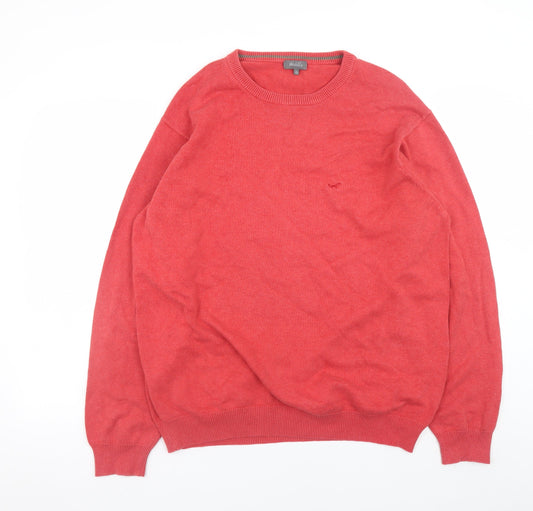 Wolsey Men's Red XL Cotton Crew Neck Pullover Jumper