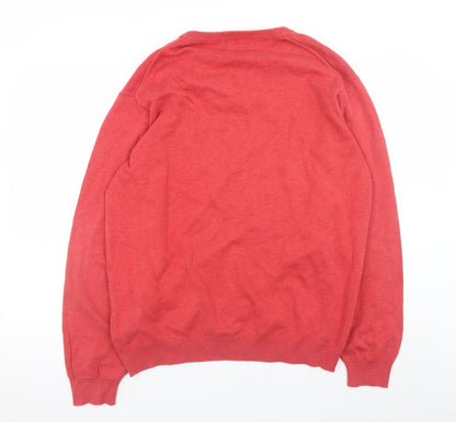 Wolsey Men's Red XL Cotton Crew Neck Pullover Jumper