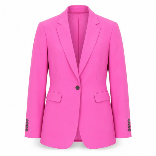 ZARA Womens Pink Slim Fit Blazer Jacket Size S Smart Workwear