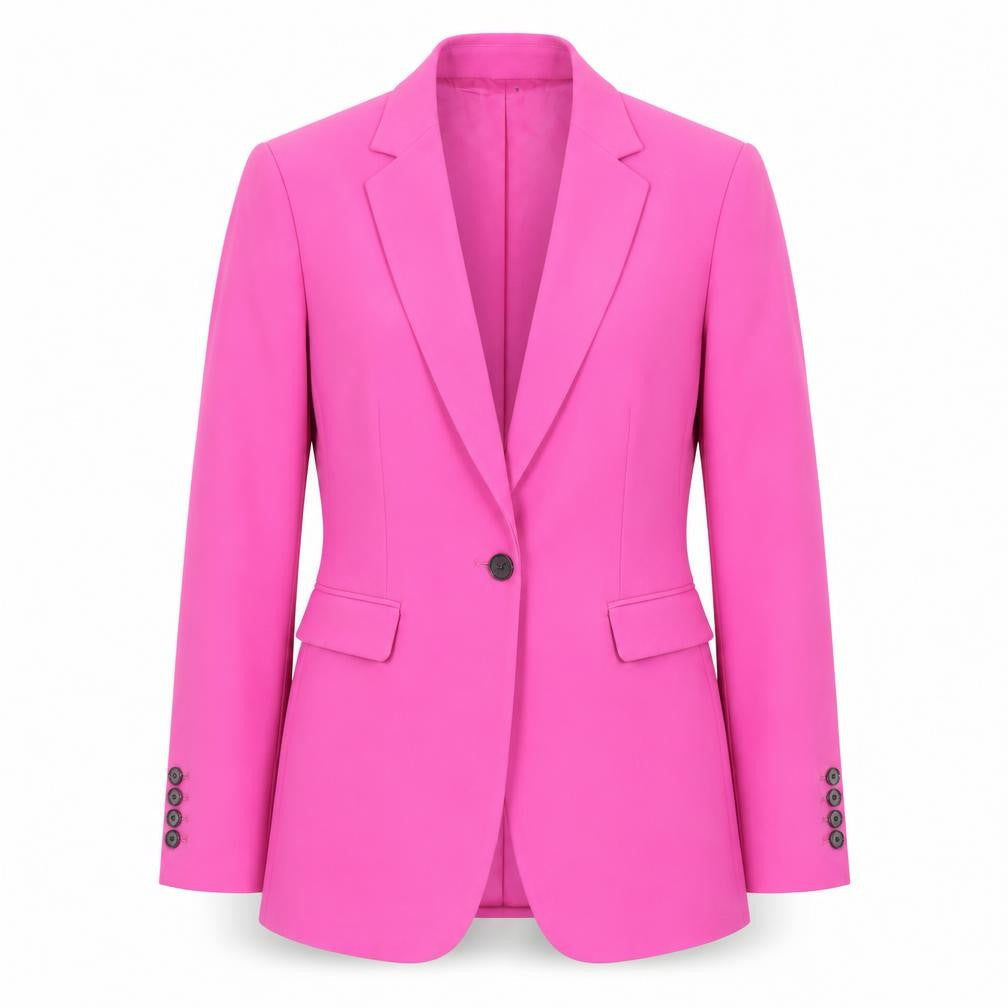 ZARA Womens Pink Slim Fit Blazer Jacket Size S Smart Workwear