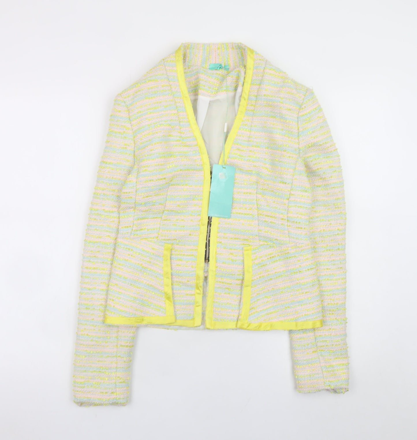 Aftershock London Women's Multicoloured Tweed Blazer Jacket Size S