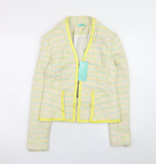 Aftershock London Women's Multicoloured Tweed Blazer Jacket Size S