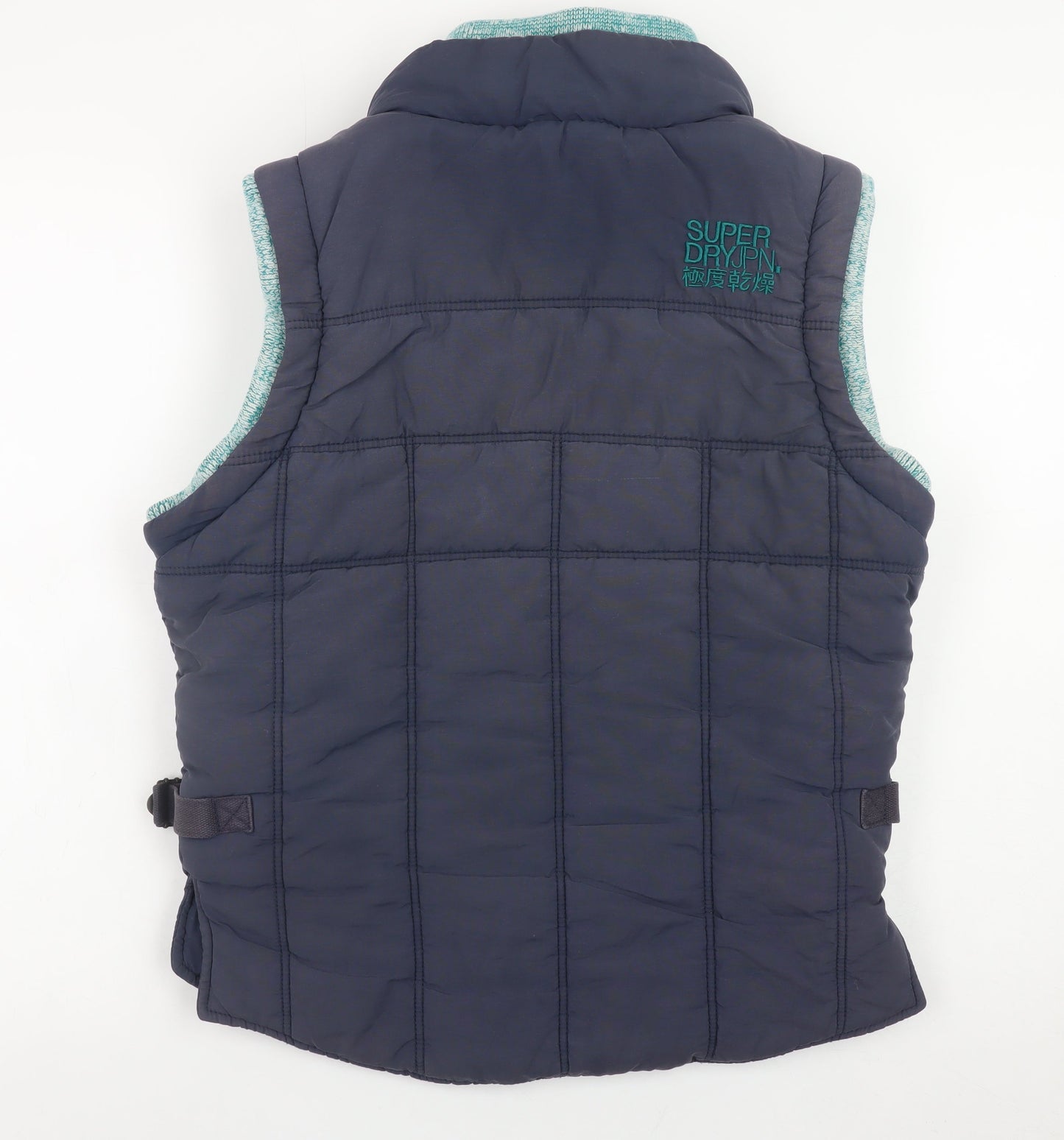 Superdry Men's Blue Alpine Sport Puffer Waistcoat Lined Cotton Blend L