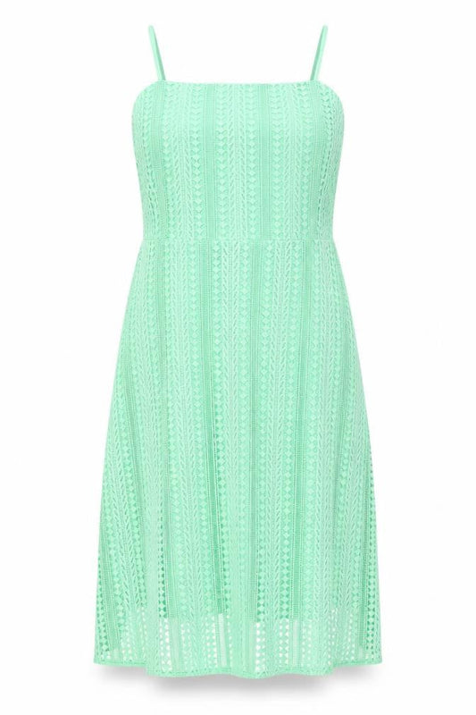Marks & Spencer Women Green Lace Midi Slip Dress Size 18