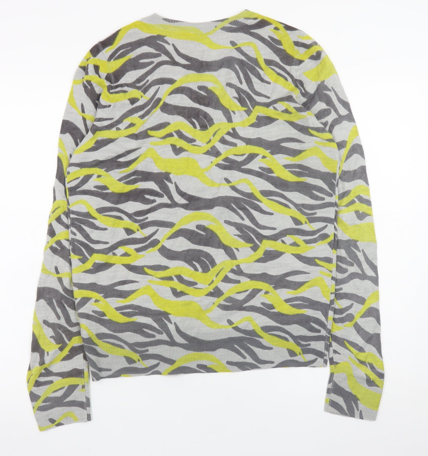 M&Co Women’s Grey Animal Print Acrylic Jumper UK12