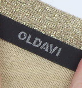 OLDAVI Women’s Gold Short Sleeve Blouse Size 18 Viscose Knit