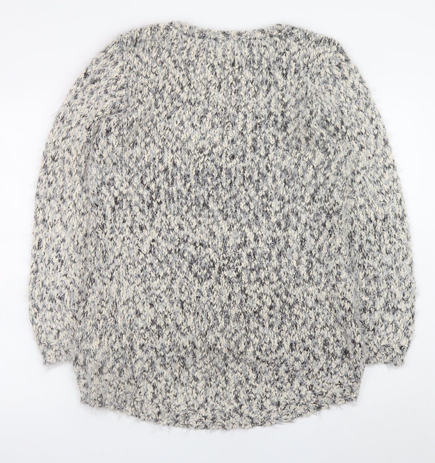 AX Paris Women's Grey Chunky Knit Pullover Jumper Size L