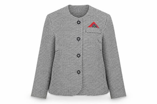 Norman Linton Petite Women’s Black Houndstooth Blazer Size 12