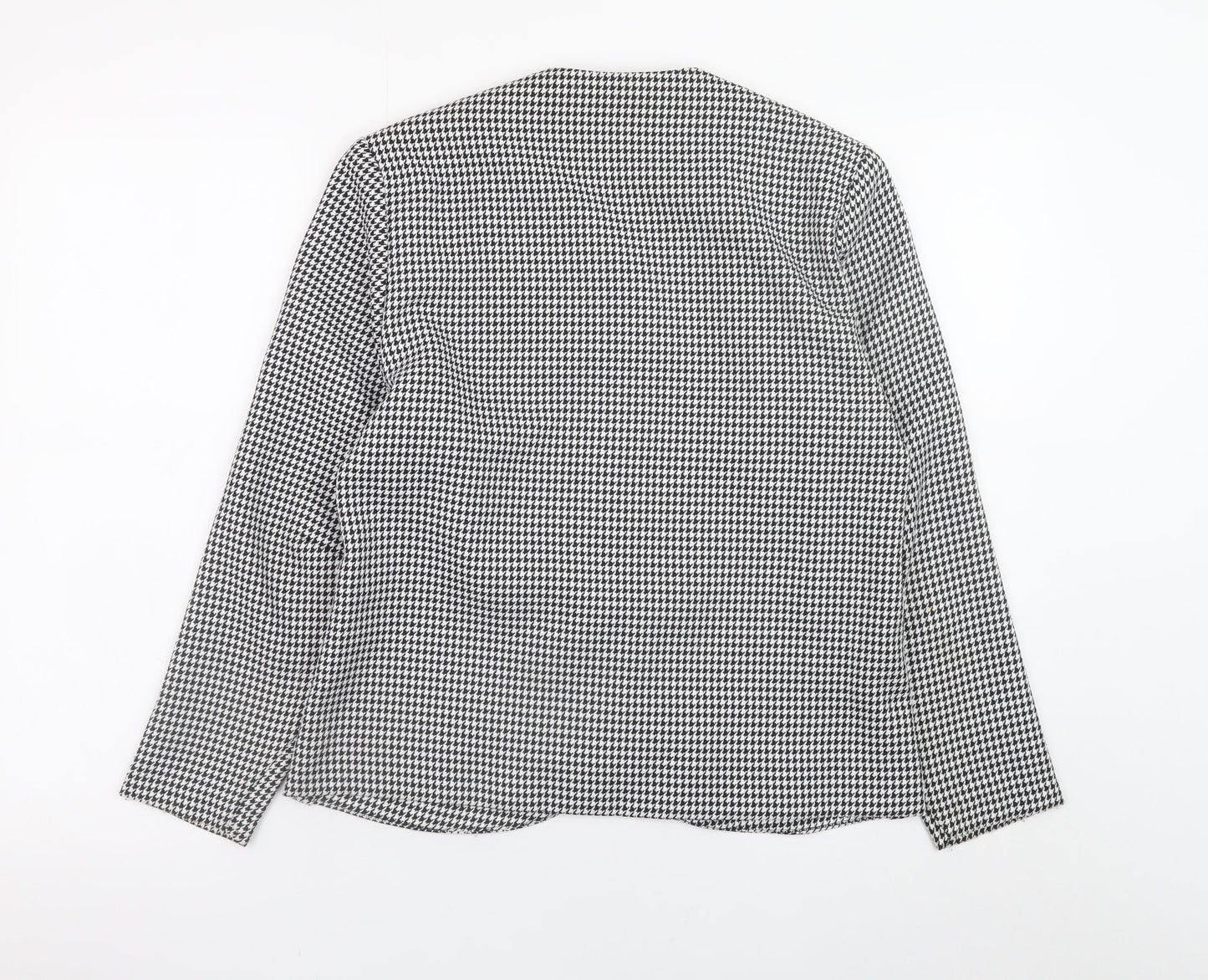 Norman Linton Petite Women’s Black Houndstooth Blazer Size 12
