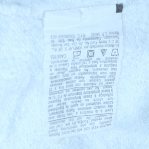 Champion Men's White Pullover Sweatshirt M Crew Neck Fleece Logo