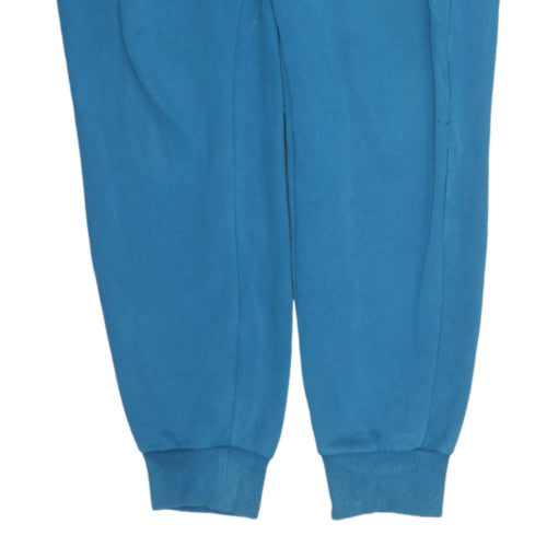 Puma Men's Blue Fleece Jogger Trousers Size M Elastic Waist