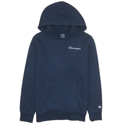 Additional front view of Champion boys’ navy blue pullover hoodie l 11-12y cotton blend