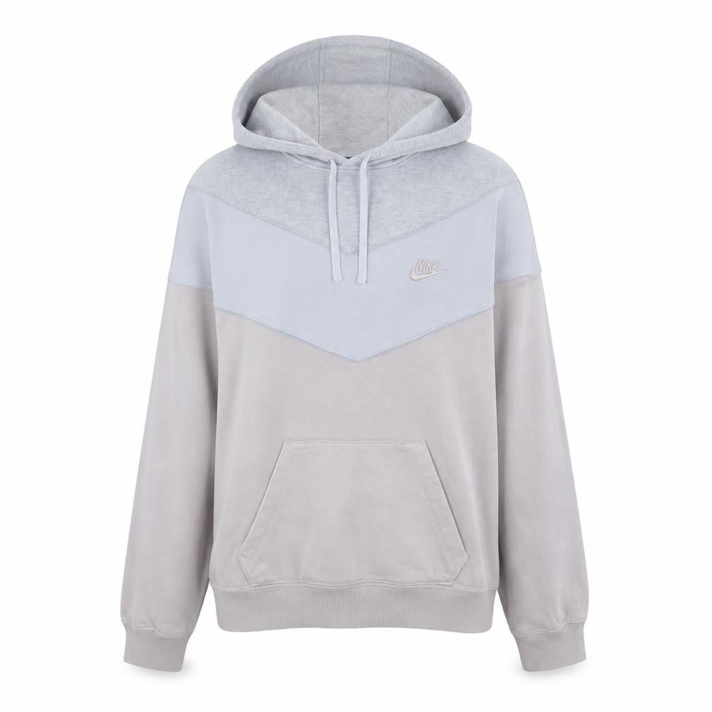 Nike Womens Grey Beige Pullover Hoodie Medium Fleece Sweatshirt