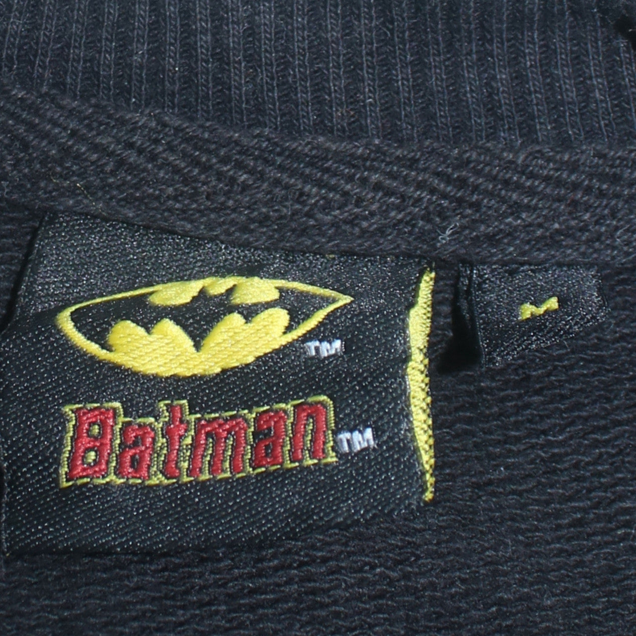 Cedar Wood State Men's Black Batman Logo Sweatshirt Size M