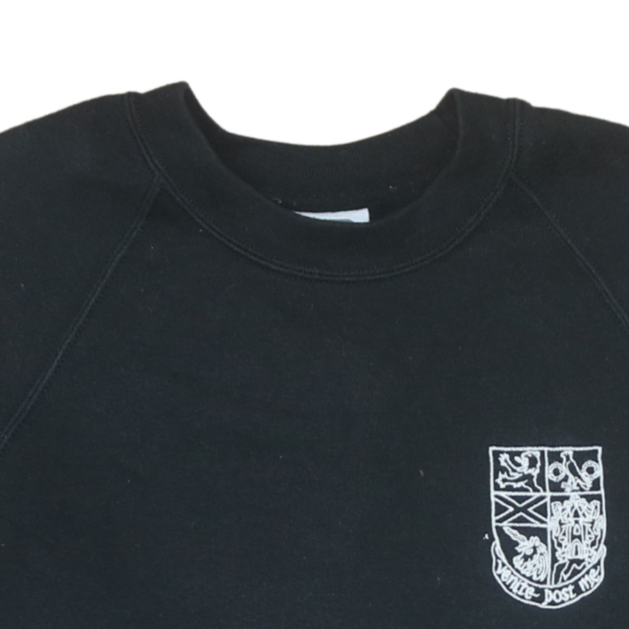 Russell Men's Black Medium Pullover Sweatshirt with Embroidered Logo