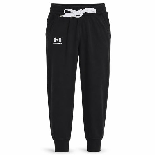 Under Armour Women's Black Jogger Sweatpants Size S Fleece Tapered Fit