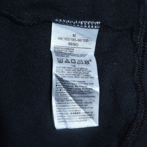 GAP Men's Black Pullover Hoodie Medium Fleece Logo Sweatshirt
