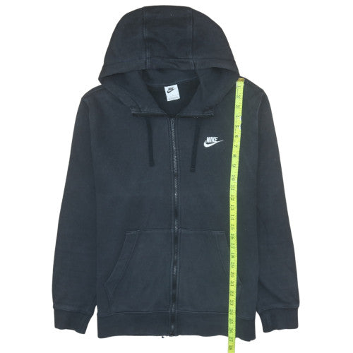 Nike Men's Black Full Zip Hoodie L Cotton Blend Sportswear