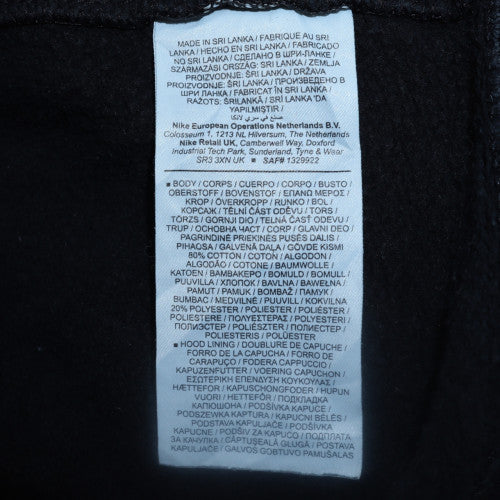 Nike Men's Black Full Zip Hoodie L Cotton Blend Sportswear